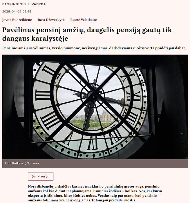 Pensinio amžiaus ilginimas